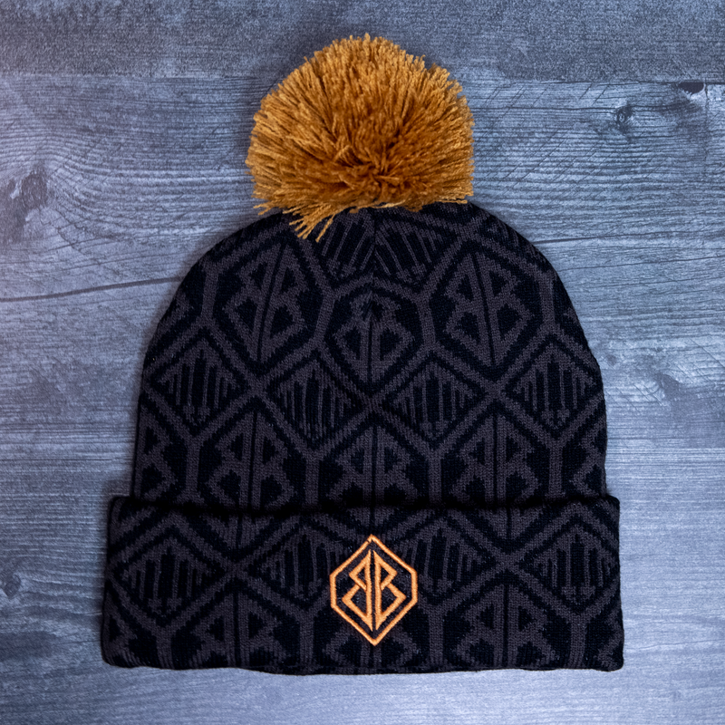 Bags Boards Black and Gold Beanie (Youth)