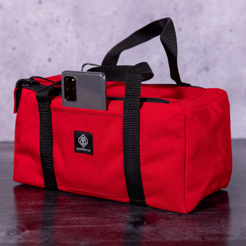 Red Mini Duff Cornhole Bags Carrying Case