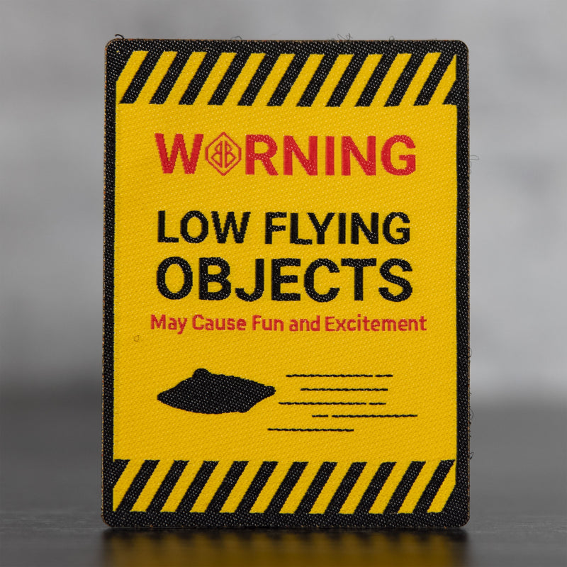 Warning Low Flying Objects Velcro Patch