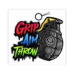 Launching Grenades Cornhole Sticker