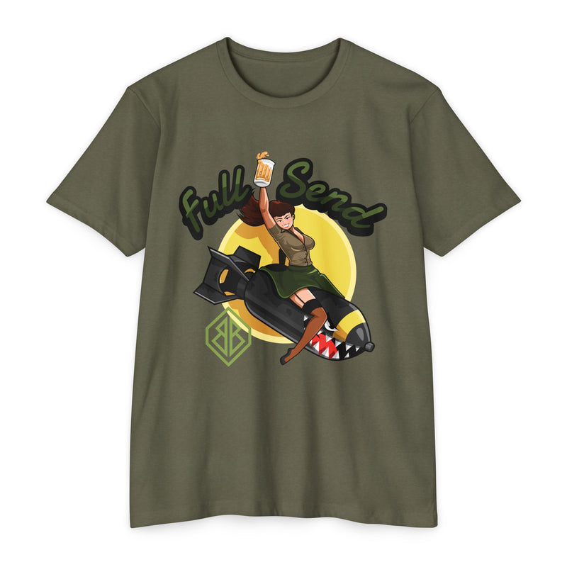 Full Send Military Green Cornhole Shirt