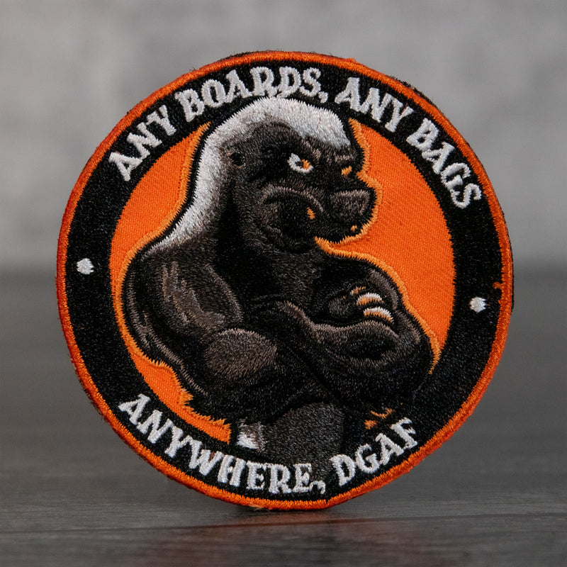 Honey Badger DGAF Velcro Cornhole Patch