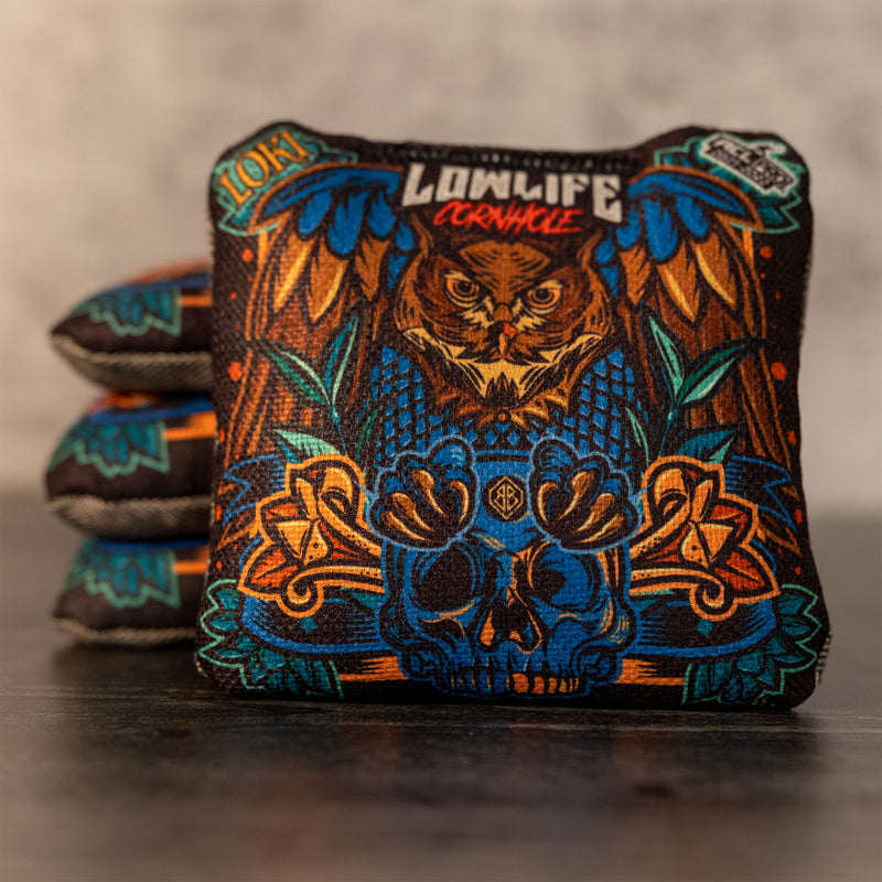 Low Life Loki Cornhole Owl/Skull Collab Bags