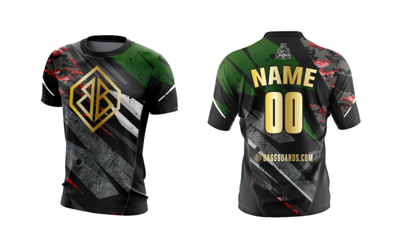 Bags Boards Black Multi Cornhole Jersey (Customizable)