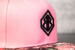 Pink Floral and Black Cornhole Hat