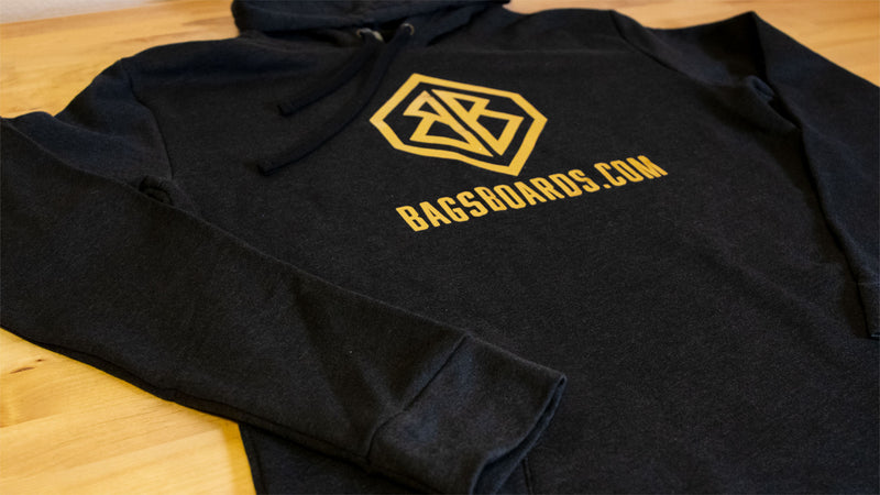 Black and Gold Bags Boards Hoodie (Metallic)