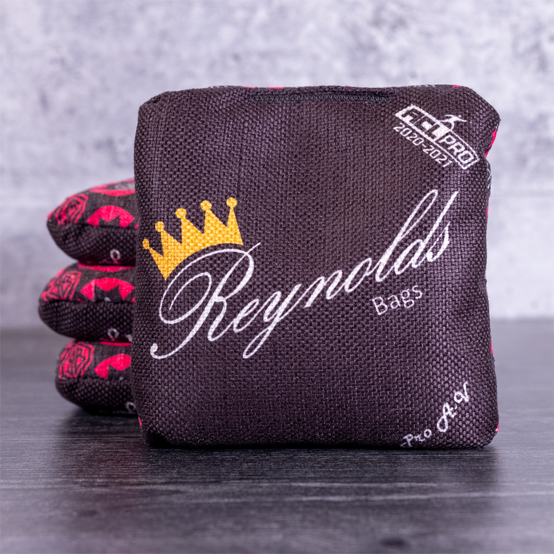 Reynolds Pro AV Diamond Black and Pink Cornhole Bags