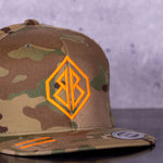 Camo and Orange Cornhole Hat