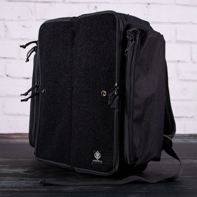 Cornhole Backpack Carry Case Black Front