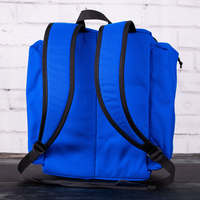 Cornhole Backpack Carry Case Blue Back