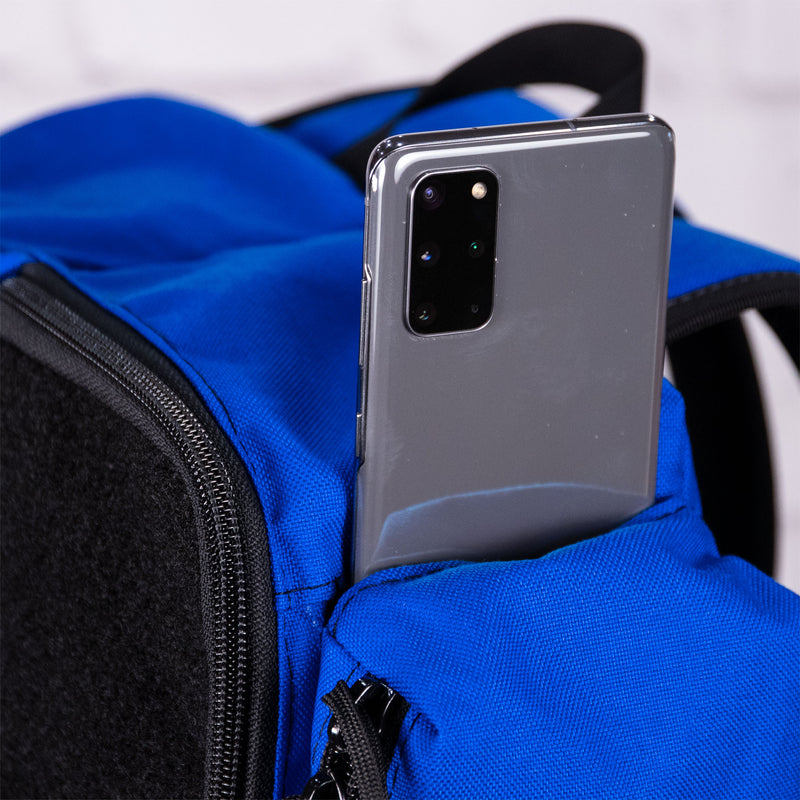 Cornhole Backpack Carry Case Blue Phone
