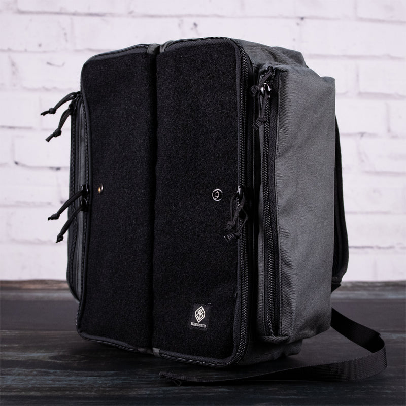 Cornhole Backpack Carry Case Charcoal Front