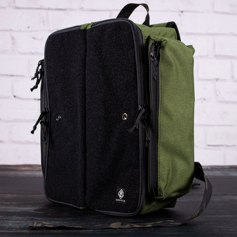 Cornhole Backpack Carry Case OD Green Front