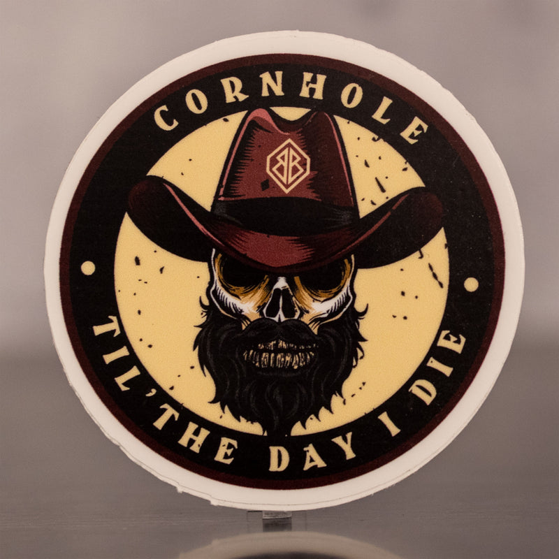 Cornhole Til I Die Cornhole Sticker