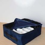 Double Navy Cornhole Bags Carrying Case