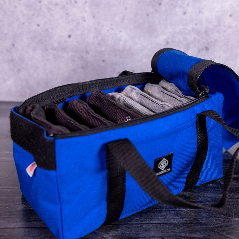 Blue Mini Duff Cornhole Bags Carrying Case