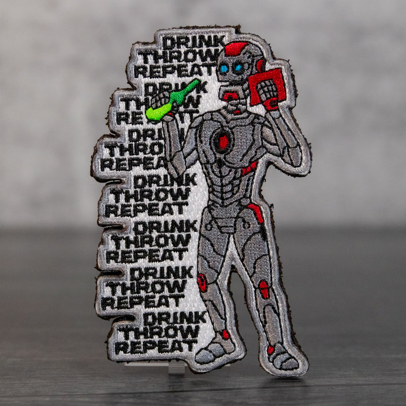 Robot Repeat Velcro Cornhole Patch