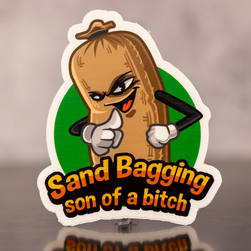 Sandbagging Son of a Bitch Cornhole Sticker