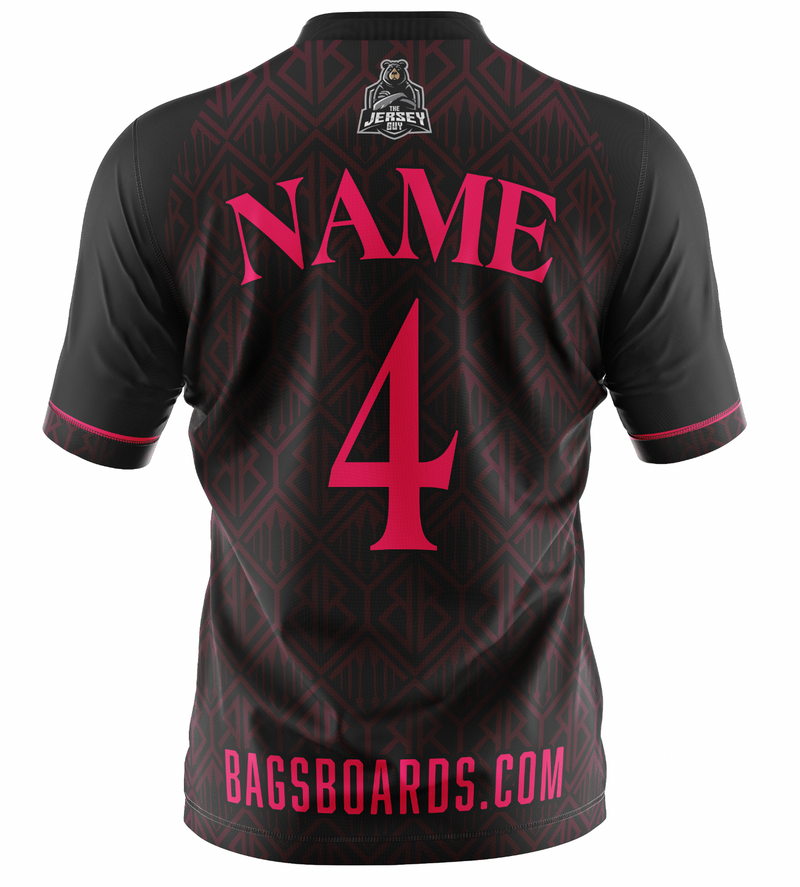 Bags Boards Black Pink Cornhole Jersey (Customizable)